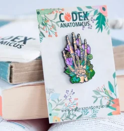 Squelette de la main avec des fleurs - Pins-Codex Anatomicus Discount