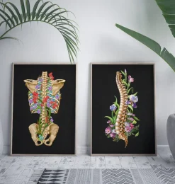 Squelette du dos - Floral - Blanc-Codex Anatomicus Best
