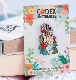 Squelette du pied avec fleurs - Pins-Codex Anatomicus Outlet