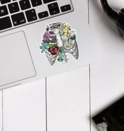 Sticker d'anatomie cage thoracique III - Floral-Codex Anatomicus New