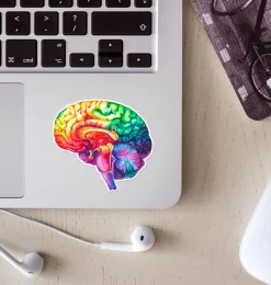 Sticker d'anatomie du cerveau - Aquarelle-Codex Anatomicus New
