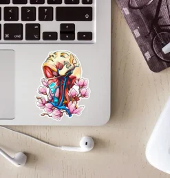 Sticker d'anatomie du cou - Floral-Codex Anatomicus Online