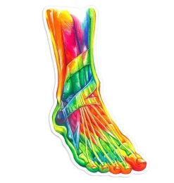 Sticker d'anatomie du pied II - Aquarelle-Codex Anatomicus New