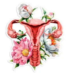 Sticker d'anatomie utérine - Floral-Codex Anatomicus Best