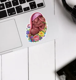 Sticker d'anatomie utérine - Floral-Codex Anatomicus Clearance