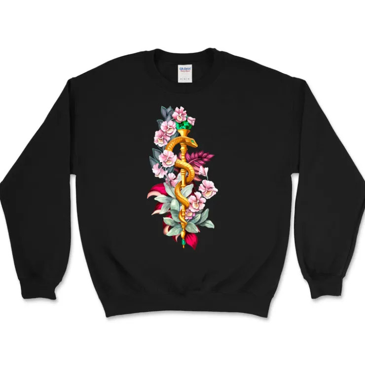 Sweat Unisex Bâton d'Asclépios - Floral-Codex Anatomicus Discount