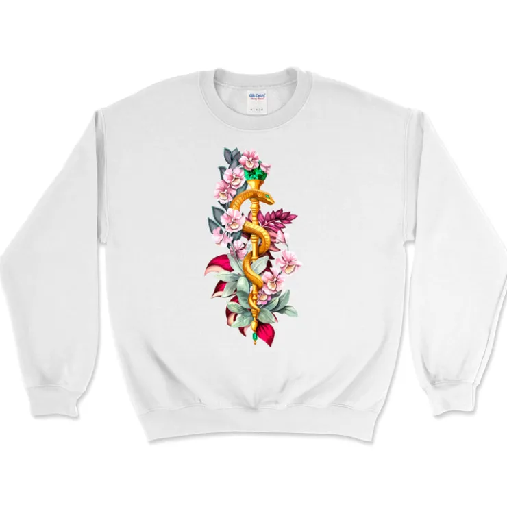 Sweat Unisex Bâton d'Asclépios - Floral-Codex Anatomicus Discount