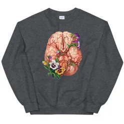 Sweat Unisex Cerveau - Floral-Codex Anatomicus Best