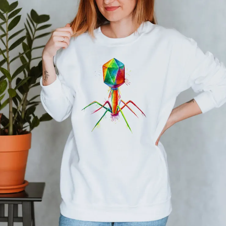Sweat Unisexe Bacteriophage - Aquarelle-Codex Anatomicus Best