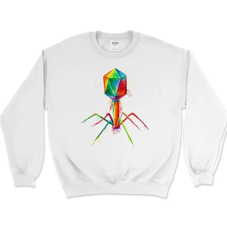 Sweat Unisexe Bacteriophage - Aquarelle-Codex Anatomicus Best