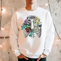 Sweat Unisexe Cage Thoracique - Floral-Codex Anatomicus Sale