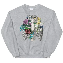Sweat Unisexe Cage Thoracique - Floral-Codex Anatomicus Sale