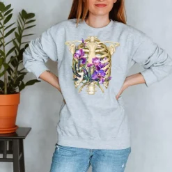 Sweat Unisexe Cage Thoracique - Floral-Codex Anatomicus Online