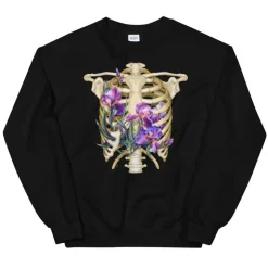 Sweat Unisexe Cage Thoracique - Floral-Codex Anatomicus Online