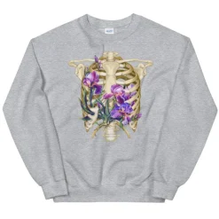 Sweat Unisexe Cage Thoracique - Floral-Codex Anatomicus Online