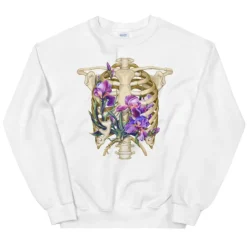 Sweat Unisexe Cage Thoracique - Floral-Codex Anatomicus Online