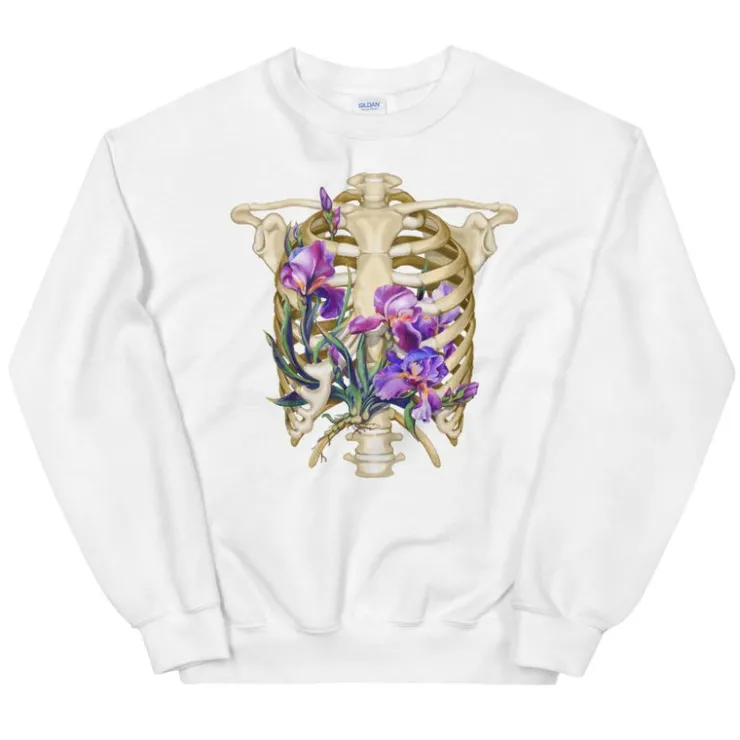 Sweat Unisexe Cage Thoracique - Floral-Codex Anatomicus Online