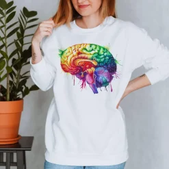 Sweat Unisexe Cerveau - Aquarelle-Codex Anatomicus Outlet