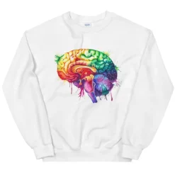 Sweat Unisexe Cerveau - Aquarelle-Codex Anatomicus Outlet