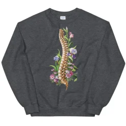 Sweat Unisexe Colonne Vertébrale - Floral-Codex Anatomicus Clearance