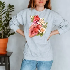 Sweat Unisexe Cœur II - Floral-Codex Anatomicus Outlet