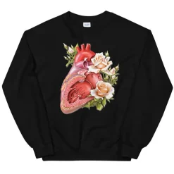 Sweat Unisexe Cœur II - Floral-Codex Anatomicus Outlet