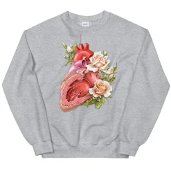 Sweat Unisexe Cœur II - Floral-Codex Anatomicus Outlet
