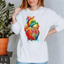 Sweat Unisexe du Cœur - Aquarelle-Codex Anatomicus Clearance