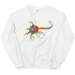 Sweat Unisexe Neurones - Aquarelle-Codex Anatomicus Hot