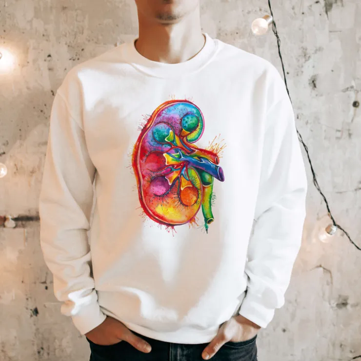Sweat Unisexe Rein - Aquarelle-Codex Anatomicus Online