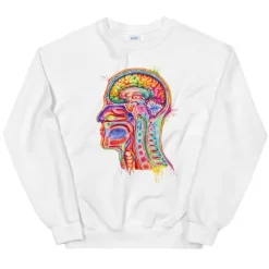 Sweat Unisexe Section de Tête - Aquarelle-Codex Anatomicus Hot