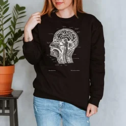 Sweat Unisexe Section de Tête - Chalkboard-Codex Anatomicus New