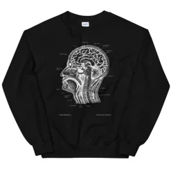 Sweat Unisexe Section de Tête - Chalkboard-Codex Anatomicus New