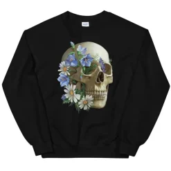 Sweat Unisexe Tête de Mort - Floral-Codex Anatomicus New
