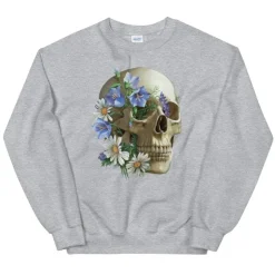 Sweat Unisexe Tête de Mort - Floral-Codex Anatomicus New