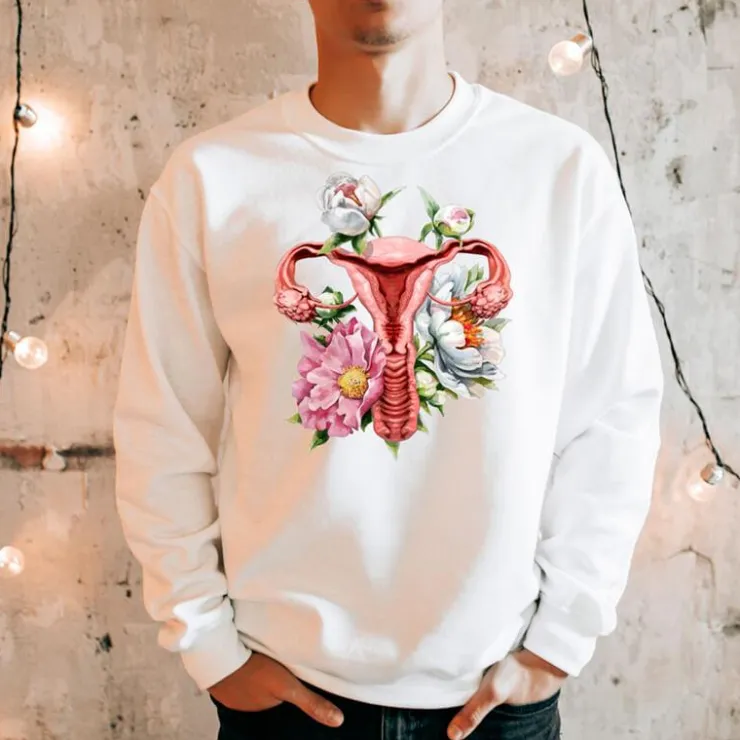 Sweat Unisexe Utérus - Floral-Codex Anatomicus New