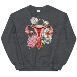 Sweat Unisexe Utérus - Floral-Codex Anatomicus New