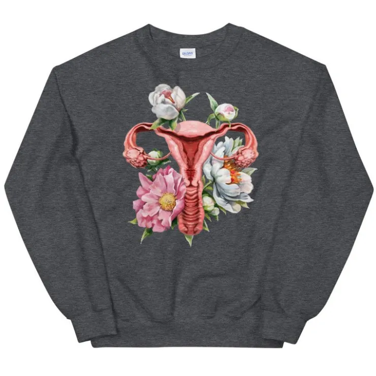 Sweat Unisexe Utérus - Floral-Codex Anatomicus New