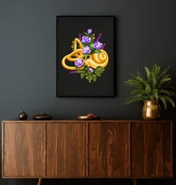 Système vestibulaire - Floral - Noir-Codex Anatomicus Clearance