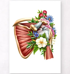 Tendinopathie - Floral - Blanc-Codex Anatomicus Hot