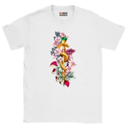 T-shirt Unisex Bâton d'Asclépios - Floral-Codex Anatomicus Online