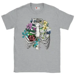 T-shirt Unisexe Cage Thoracique - Floral-Codex Anatomicus Discount