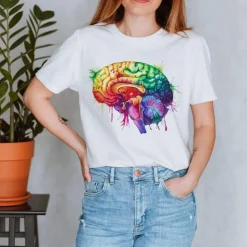 T-shirt Unisexe Cerveau - Aquarelle-Codex Anatomicus Outlet