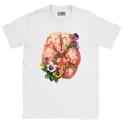 T-shirt Unisexe Cerveau - Floral-Codex Anatomicus Clearance