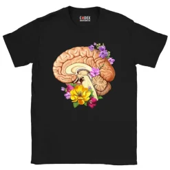 T-shirt Unisexe Cerveau II - Floral-Codex Anatomicus New