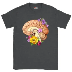 T-shirt Unisexe Cerveau II - Floral-Codex Anatomicus New