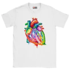 T-shirt Unisexe Coeur - Aquarelle-Codex Anatomicus Hot