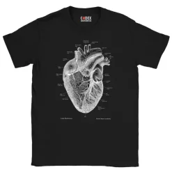 T-shirt Unisexe Coeur - Chalkboard-Codex Anatomicus Hot