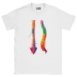 T-shirt Unisexe Colonne Vertébrale - Aquarelle-Codex Anatomicus Best
