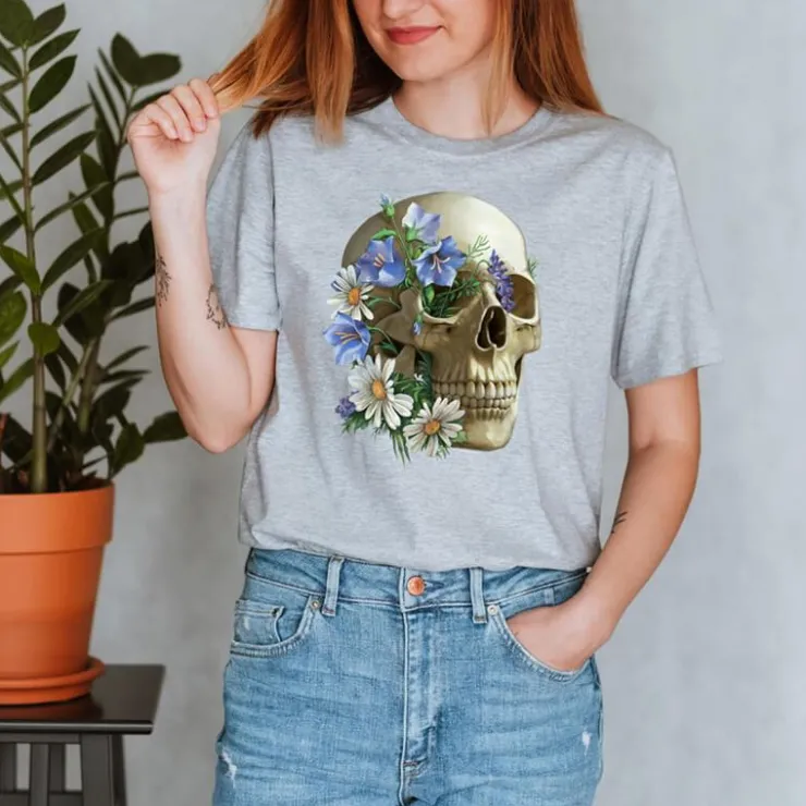 T-shirt Unisexe Crâne - Floral-Codex Anatomicus Sale